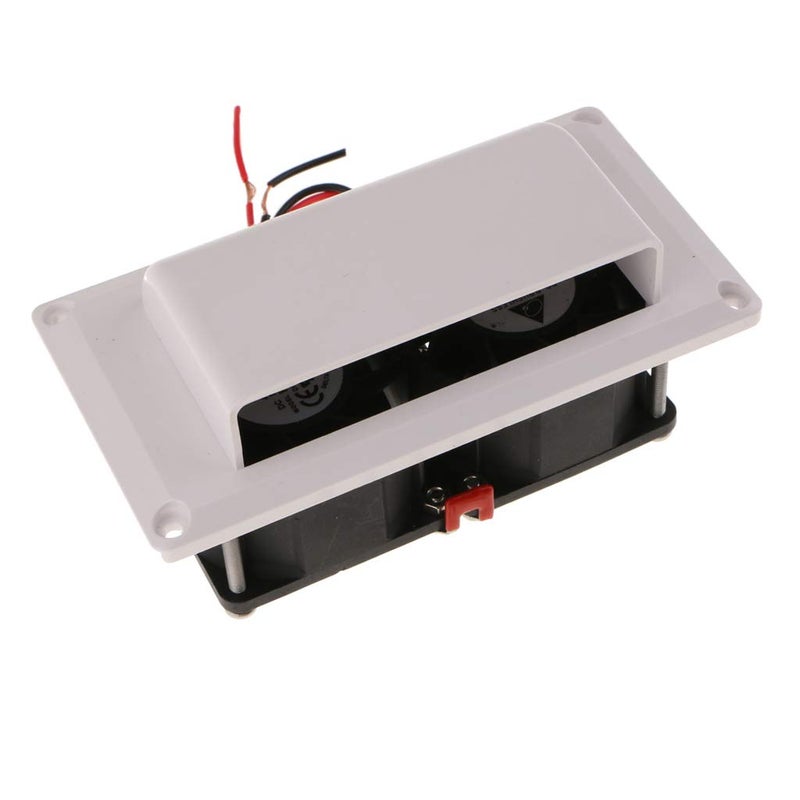 Maso Exhaust Fan, 12V RV Side Vent Fan, Air Vent Ventilation Fan Plastic Exhaust Fan for RV Motorhome Caravan Camper Boat Marine Yacht (White) - Image 5